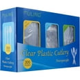 thumbnail image 1 of Cutlery Set Plastic Utensils Clear Forks Spoons Knives Disposable Silverware Heavyweight [300 Combo Box], 1 of 4