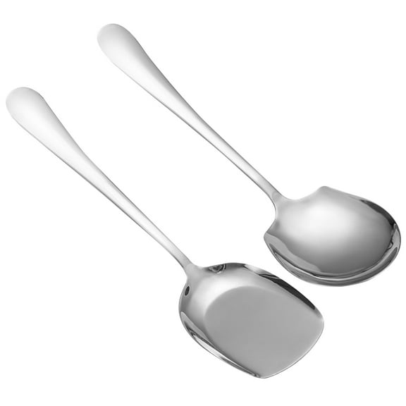 STRANDCHIC 1Set Stainless Steel Serving Spoon Large Oil Free Scratch Resistant Food Utensil Silver