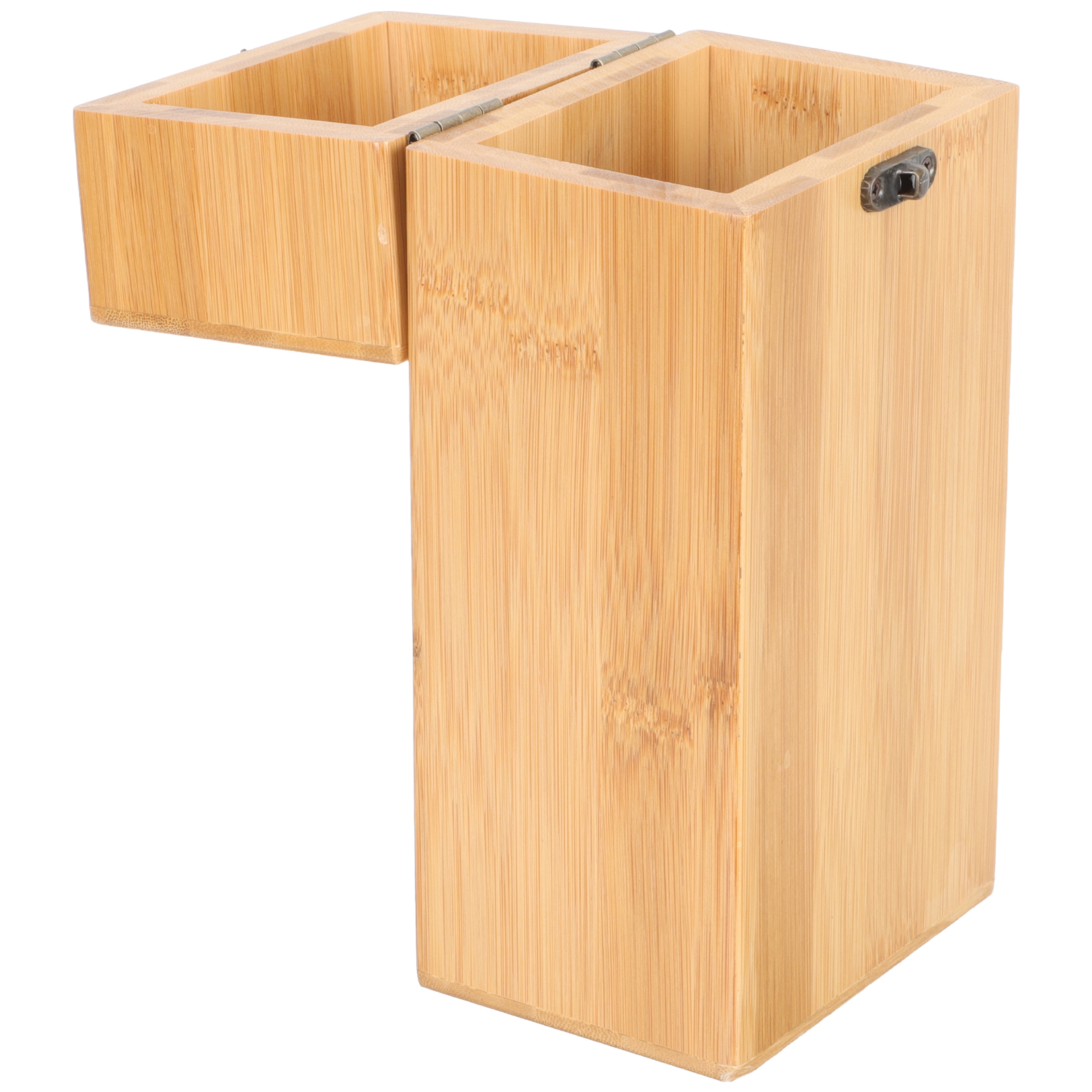 Untensil Box Raindrops Camping Utensil Box Golden Wood Silverware Storage Case 1Set ...