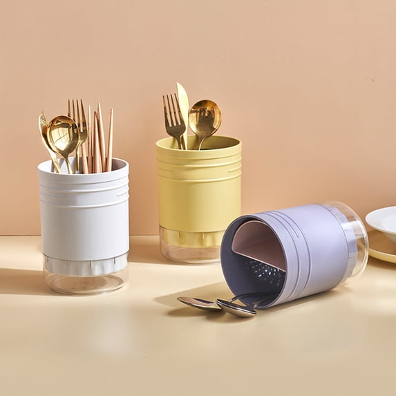 Cutlery Storage Organizer - Commercial-grade Ventilated Design, Rust-free Hygiene, Countertop Organization for Kitchen & Dining