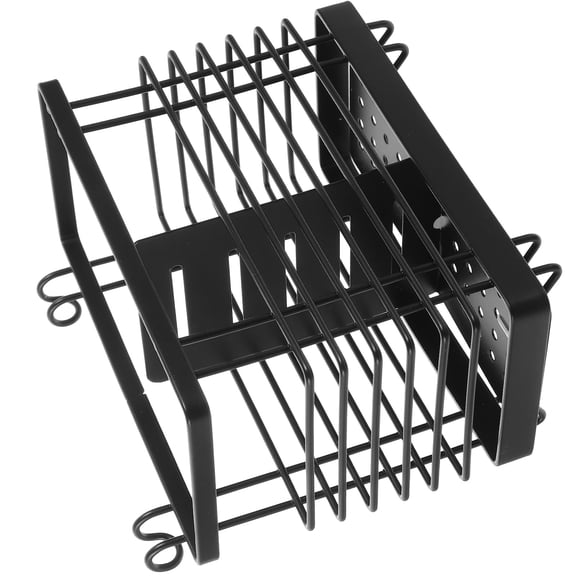 FUEENIRVA Kitchen Desktop Iron Chopstick Holder Black Utensil Storage Rack