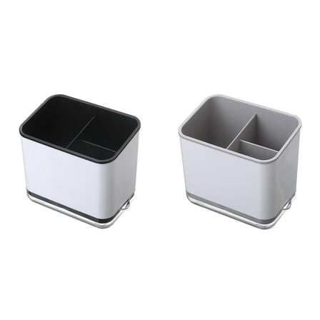 Cutlery Utensil Silverware Drying Rack Basket Holder with Hooks - Flatware Storage, Organizer Drainer Stand, for Kitchen Dish Drainer Dish Drying Rack,Black, Gray,2,C