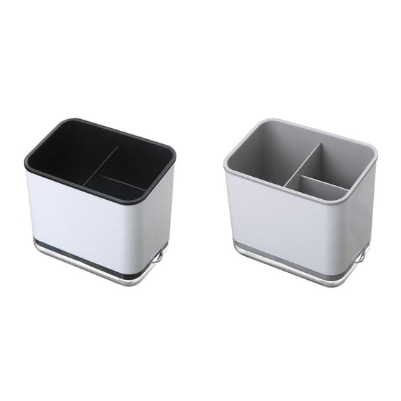 Cutlery Utensil Silverware Drying Rack Basket Holder with Hooks - Flatware Storage, Organizer Drainer Stand, for Kitchen Dish Drainer Dish Drying Rack,Black, Gray,2,C