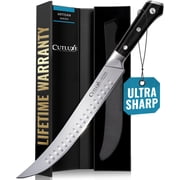 Cutluxe 10 Butcher Cimeter Knife, Ultra Sharp German Steel Blade