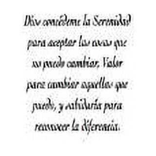 Cutom Vinyl Letterining Decals - 'Dios Concedeme La Serenidad Para.. - Spanish Quotes Peel & Stick Sticker Vinyl Wall Decal