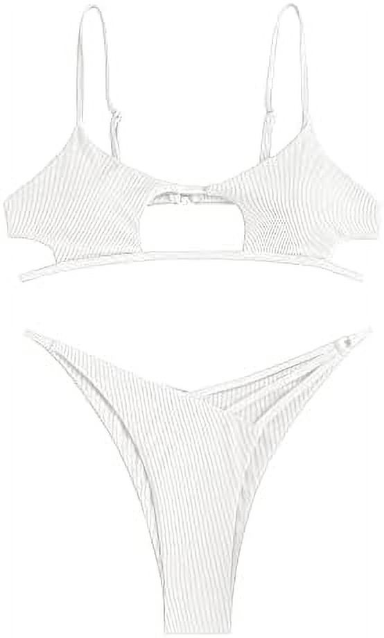 Cutout Bikini Thong Bikini Set String Two Piece Swimsuit Bathing Suit