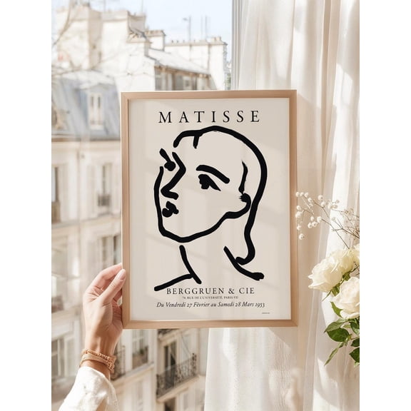 Cutout Inspired Line Drawing Face Portrait 33 Poster