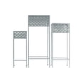 thumbnail image 1 of Cutout Patterned Metal Plant Stand, Set Of 3, Gray, 1 of 4