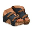 thumbnail image 1 of Cutout Platform Wedge Sandals, Summer Comfy Platform Sandals For Women,Cork Wedge Shoes For Women, 1 of 9