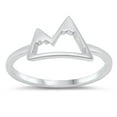 thumbnail image 1 of Cutout Snowy Mountain Peak Range Ring .925 Sterling Silver Band Jewelry Female Male Unisex Size 5, 1 of 4