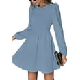 thumbnail image 1 of Cutout Tie Back Long Sleeve Dress for Women Above Knee Length, 1 of 5