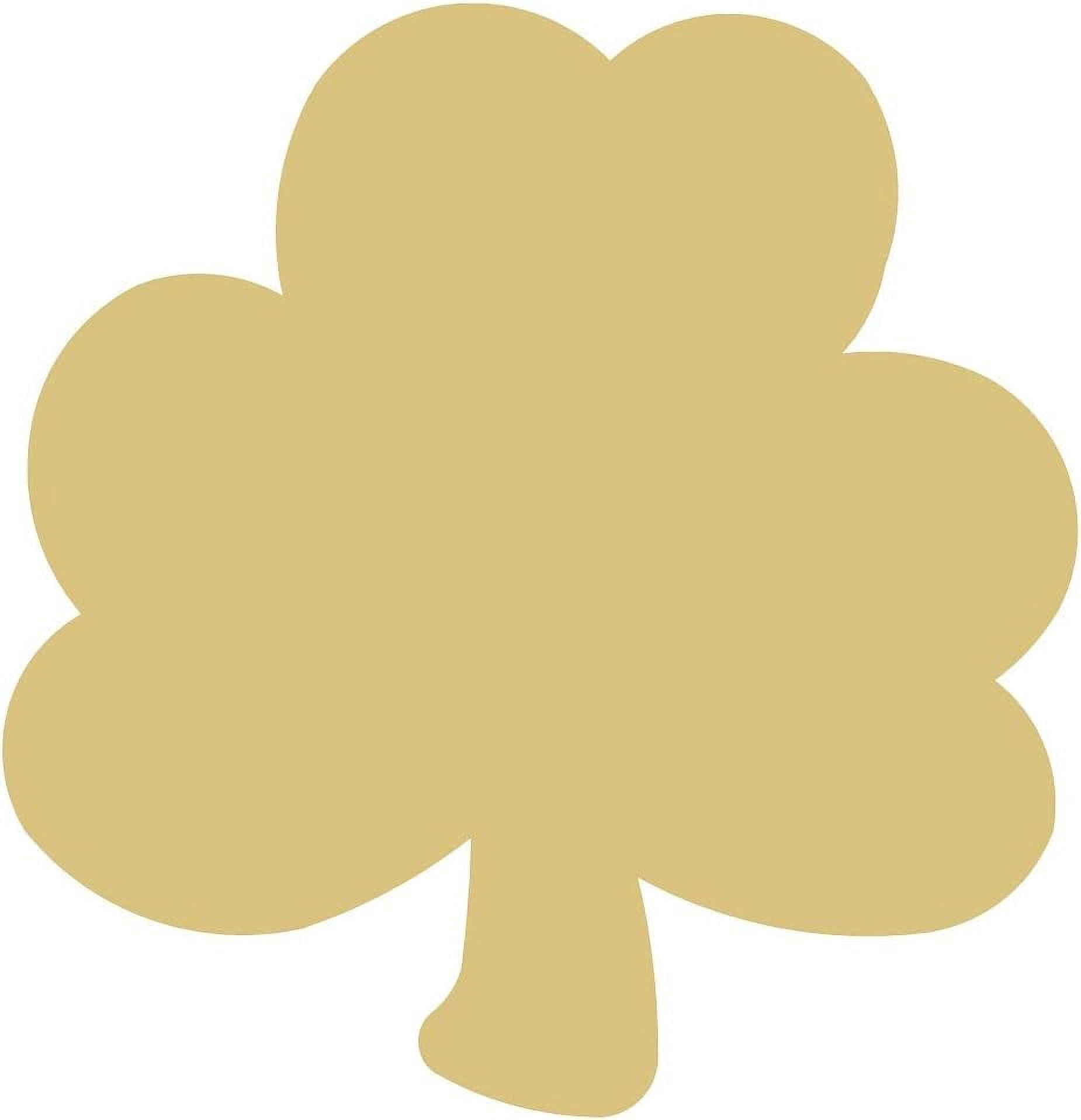 Unfinished Wood Shamrock Cutout – St. Patrick's Day Decor, Door Hanger, Craft Project, MDF, 1/4" Thick