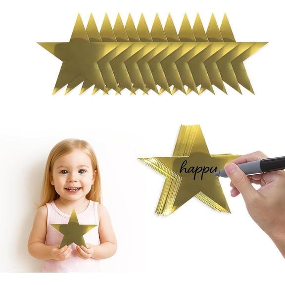 Cutouts,50PCS Cutouts, 6" Double Printed Paper Stars,Cardboard for DIY Party Decorations, Wall Decor, Birthdays, Weddings,Graduation Party Decoration