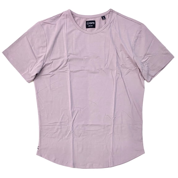 Cuts Clothing Men's Curve Hem Crew Neck Signature Slim Fit PYCA Pro Tee T-Shirt (XX-Large, Concrete)