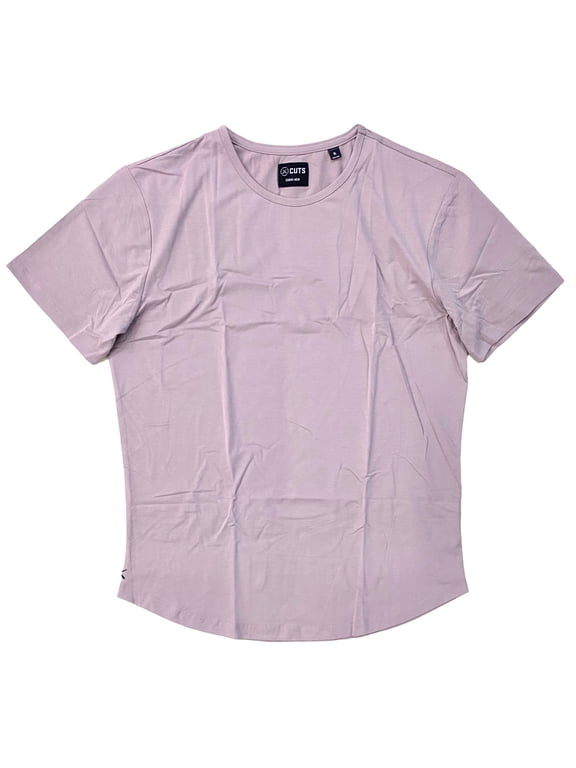 Men's Curve Hem Crew Neck Signature Slim Fit PYCA Pro Tee T-Shirt (XX-Large, Concrete)