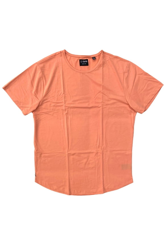 Men's Curve Hem Crew Neck Signature Slim Fit PYCA Pro Tee T-Shirt (XX-Large, Sunset)