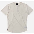 thumbnail image 1 of Cuts Clothing Men's Curve Hem Henley 4 Way Stretch Tee T-Shirt (X-Large, Egg Shell), 1 of 3