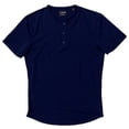 thumbnail image 1 of Cuts Clothing Men's Curve Hem Henley 4 Way Stretch Tee T-Shirt (X-Large, Pacific Blue), 1 of 3