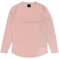 thumbnail image 1 of Cuts Clothing Men's Curve Hem Long Sleeve Crew Neck Signature Fit Tee T-Shirt (Medium, Light Pink), 1 of 2