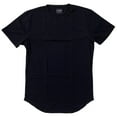 thumbnail image 1 of Cuts Clothing Men's Elongated Crew Neck Tee T-Shirt (XX-Large, Black), 1 of 3