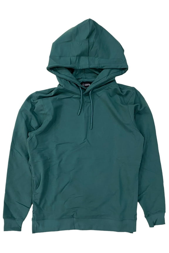 Men's Hyperloop 4-Way Stretch Split-Hem Pullover Hoodie Sweatshirt (Small, Spruce)