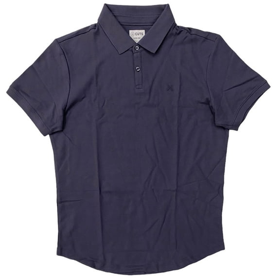 Cuts Clothing Men's Prestige Polo Curve Hem 100% Pima Cotton Shirt (Large, Cast Iron (Charcoal))