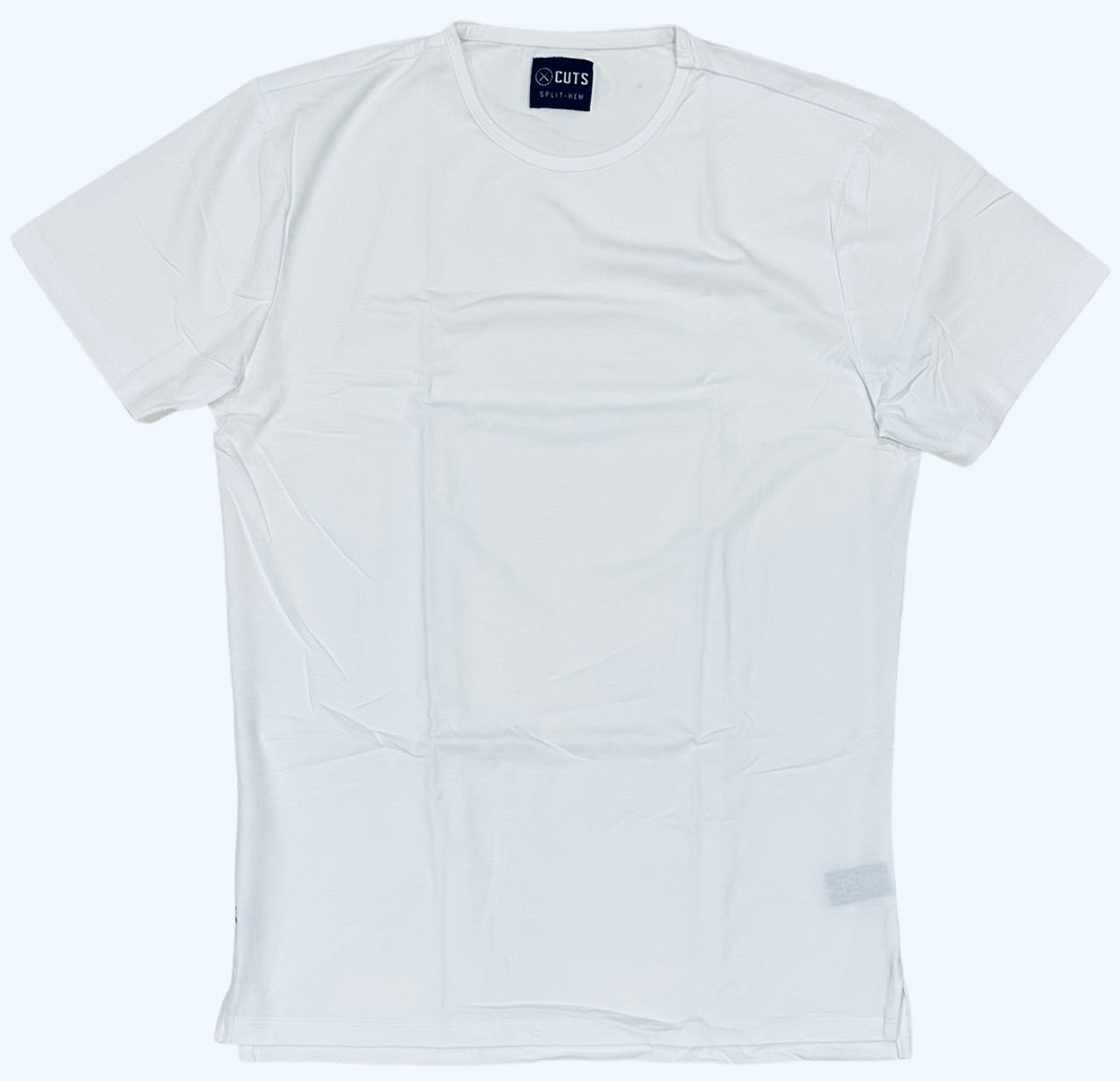 Cuts Clothing Men's Split Hem Crew Neck 4 Way Stretch Tee TShirt