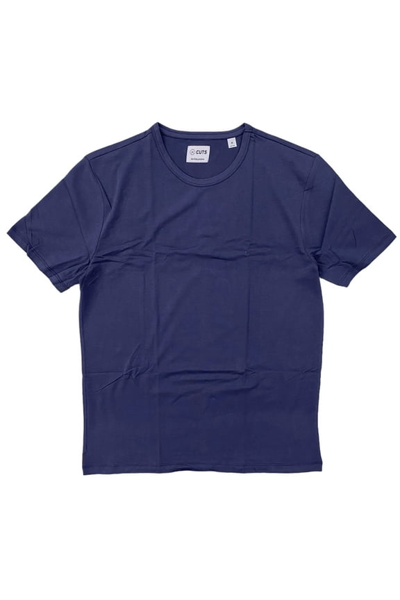 Men's The Friday Projects Straight Hem Classic Fit PYCA Tee T-Shirt With Red X (Medium, Moonshadow w/ Red X)