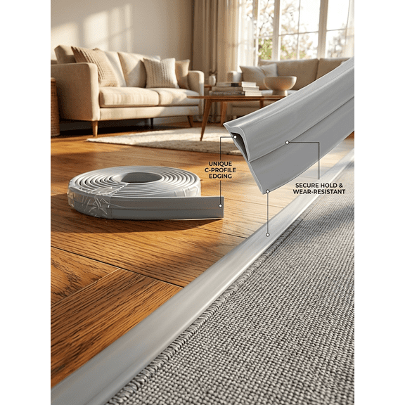 Cuttable Carpet Edge Trim Self-Adhesive Carpet Binding For Indoor Doormat Protect Waterproof Edging For Rugs Thickness Within 5mm