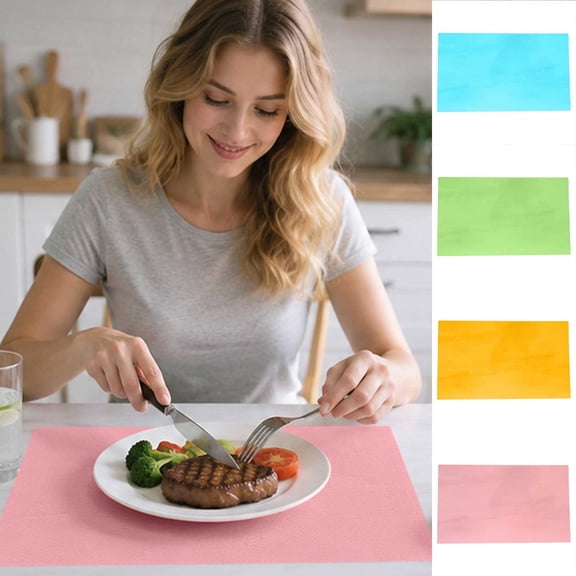 Cuttable Spill‑Proof Heat‑Resistant Countertop Fridge Protector Mat, Easy‑Clean PVC Kitchen Placemat, 45x29 cm, One Set