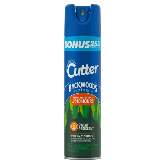 Cutter Backwoods 25% DEET Insect Repellent Aerosol, Repels up to 10 Hours, 7.5 Ounces
