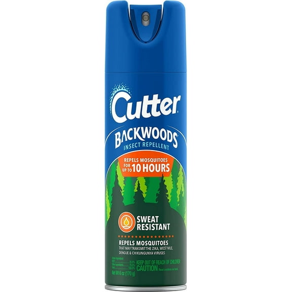 Cutter Backwoods Insect Repellent Spray - 25% DEET, Sweat Resistant - 6 oz Aerosol