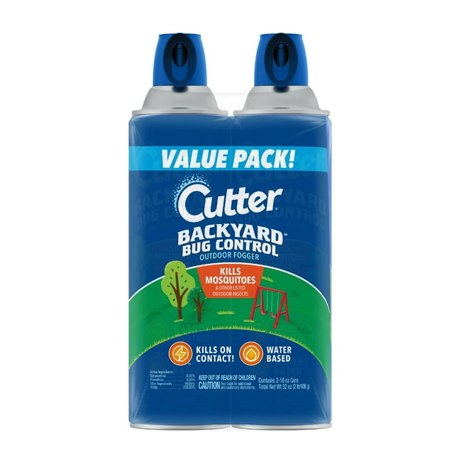 Cutter Backyard Bug Control, 16 Ounce Outdoor Insect Fogger, 2 Pack