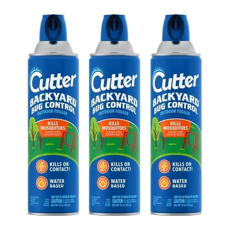 Cutter Backyard Bug Control Outdoor Insect Fogger Spray - Kills Mosquitoes, Fleas, Ants - 3 Pack, 16 oz price history and forecast - Cutter Hg-97411