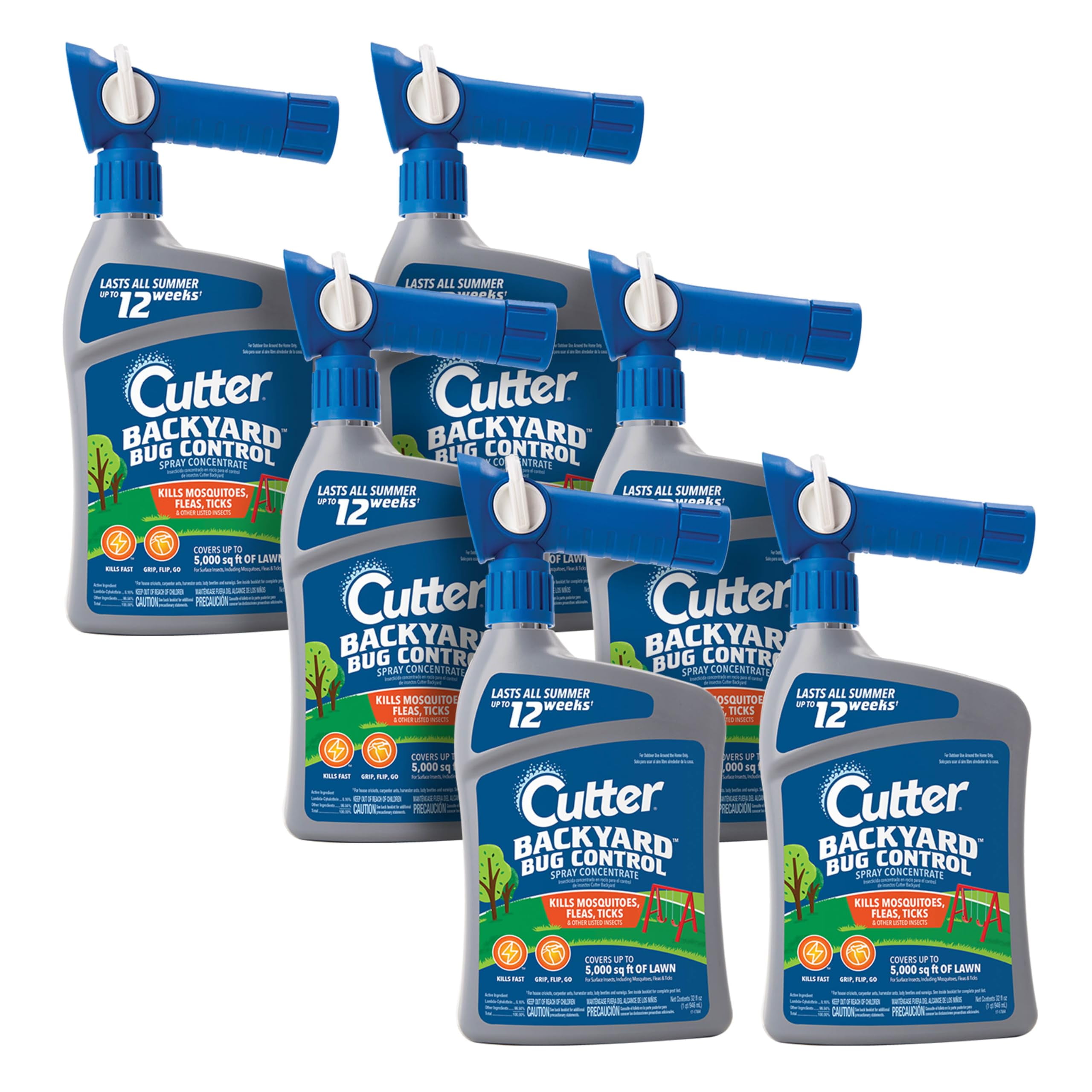 Cutter Backyard Bug Control Spray Concentrate (6 Pack), Kills