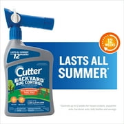 Cutter Backyard Bug Control Spray Concentrate, QuickFlip Hose-End Sprayer, 32 Ounce