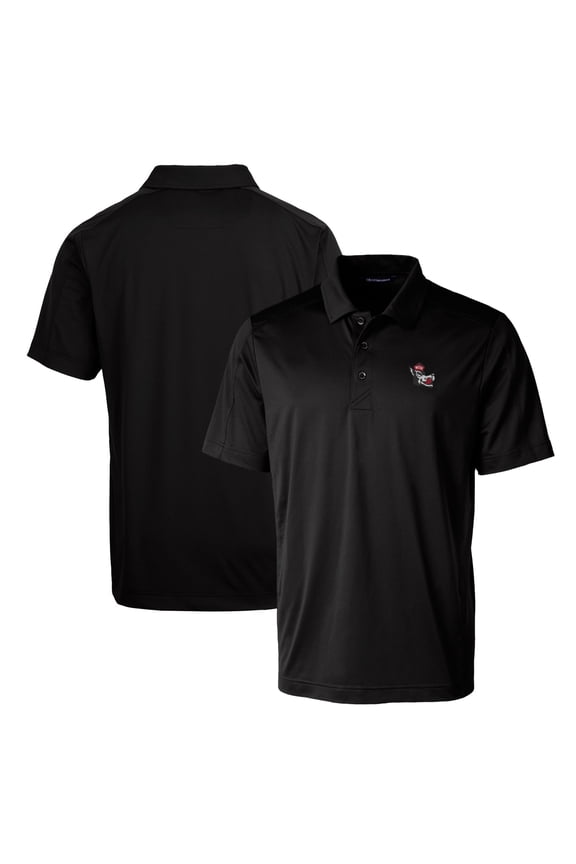 Black NC State Wolfpack Primary Team Logo Prospect Textured Stretch Polo