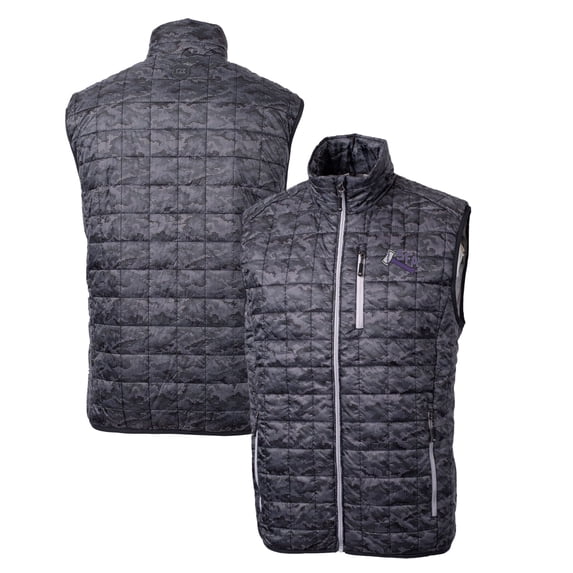 Cutter & Buck Black Stephen F Austin Lumberjacks Primary Team Logo Rainier PrimaLoft Eco Insulated Printed Full-Zip