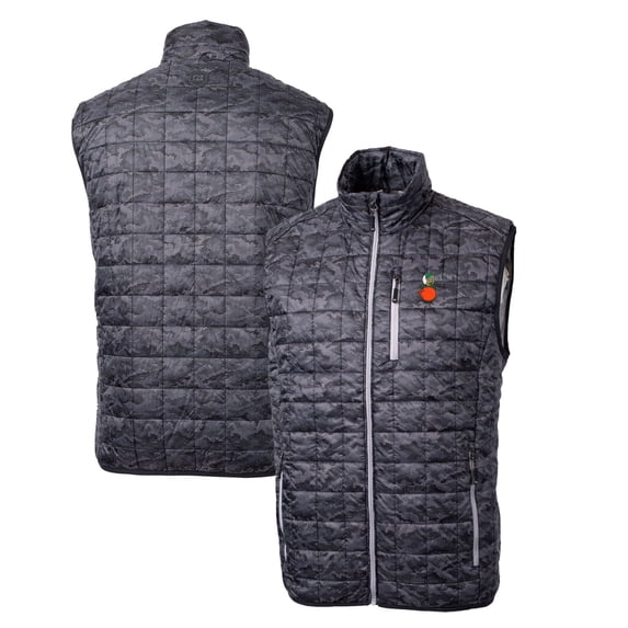 Cutter & Buck Black UCF Knights Primary Team Logo Rainier PrimaLoft Eco Insulated Printed Full-Zip Puffer Jacket