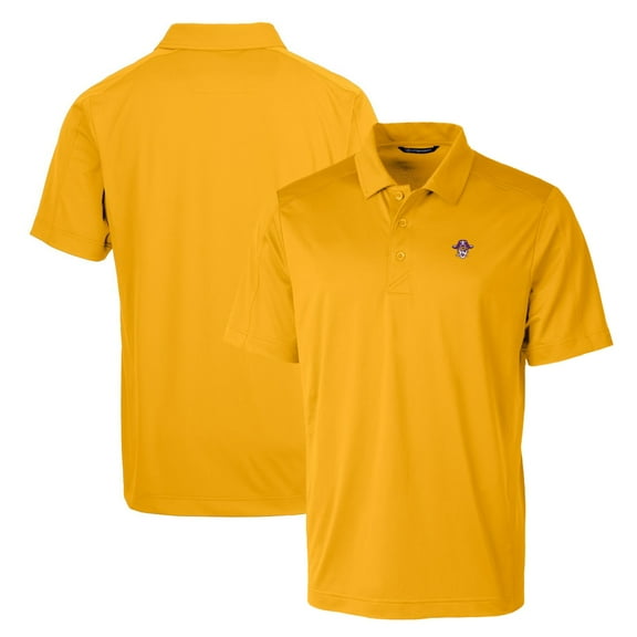 Cutter & Buck Gold ECU Pirates Primary Team Logo Prospect Textured Stretch Polo