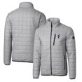 thumbnail image 1 of Cutter & Buck Gray Kansas Jayhawks Primary Team Logo Rainier PrimaLoft Eco Insulated Full-Zip Puffer Jacket, 1 of 3