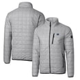 thumbnail image 1 of Cutter & Buck Gray Michigan Wolverines Primary Team Logo Rainier PrimaLoft Eco Insulated Full-Zip Puffer Jacket, 1 of 3
