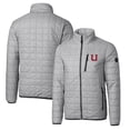 thumbnail image 1 of Cutter & Buck Gray Utah Utes Primary Team Logo Rainier PrimaLoft Eco Insulated Full-Zip Puffer Jacket, 1 of 3
