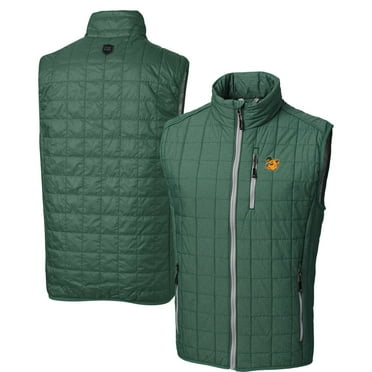 Cutter & Buck Heather Green Baylor Bears Primary Team Logo Rainier PrimaLoft Eco Insulated Full-Zip Puffer Vest