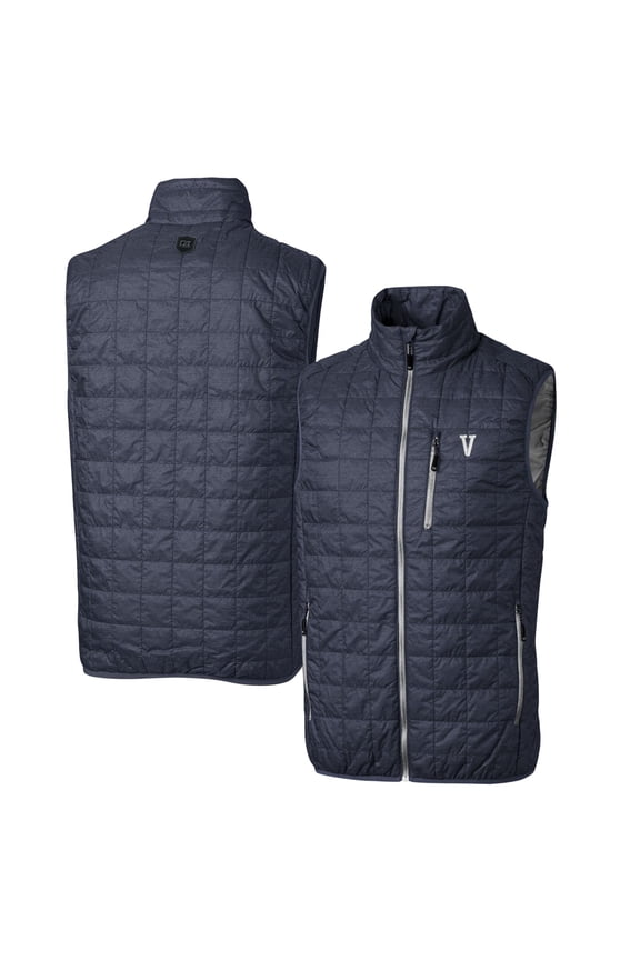 Heather Navy Villanova Wildcats Primary Team Logo Rainier PrimaLoft Eco Insulated Full-Zip Puffer Vest