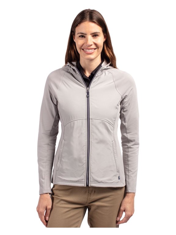 LCC00008 Adapt Eco Knit Hybrid Recycled Womens Full Zip Jacket-Polished-L