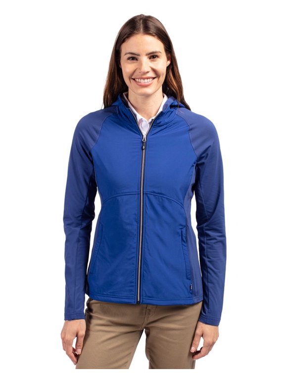LCC00008 Adapt Eco Knit Hybrid Recycled Womens Full Zip Jacket-Tour Blue-XL