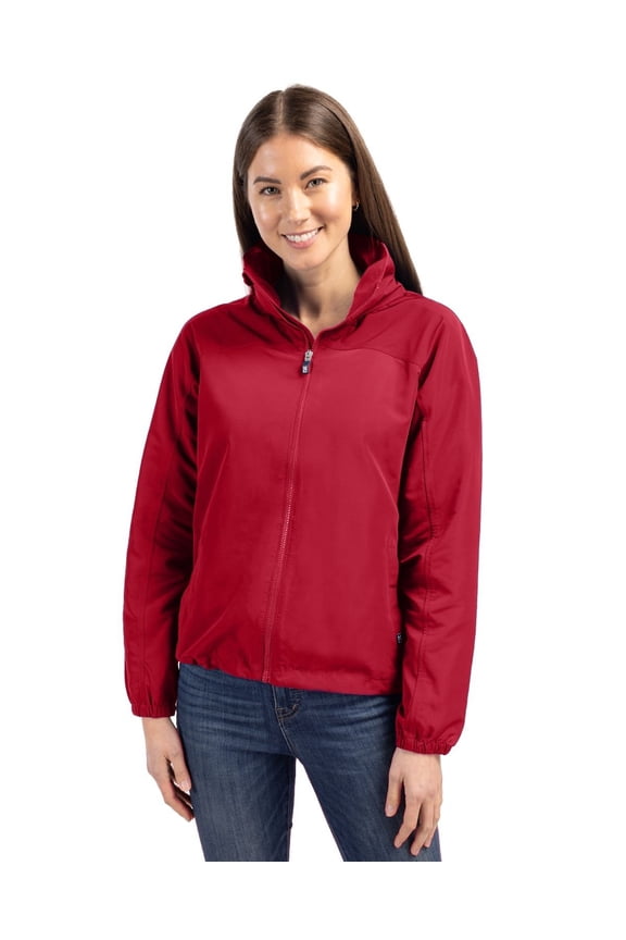 LCO00061 Charter Eco Recycled Womens Full-Zip Jacket-Cardinal Red-M
