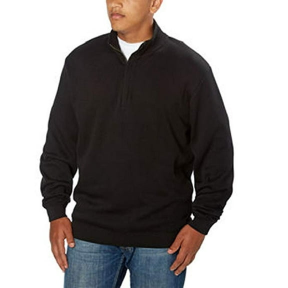 Cutter & Buck Men's 1/4 Zip Sweater - Black (Medium)