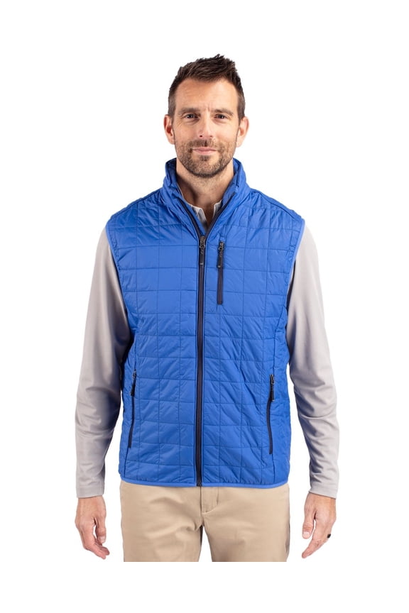 BCO00019 Rainier PrimaLoft Mens Big and Tall Eco Insulated Full Zip Puffer Vest-Royal-2XB